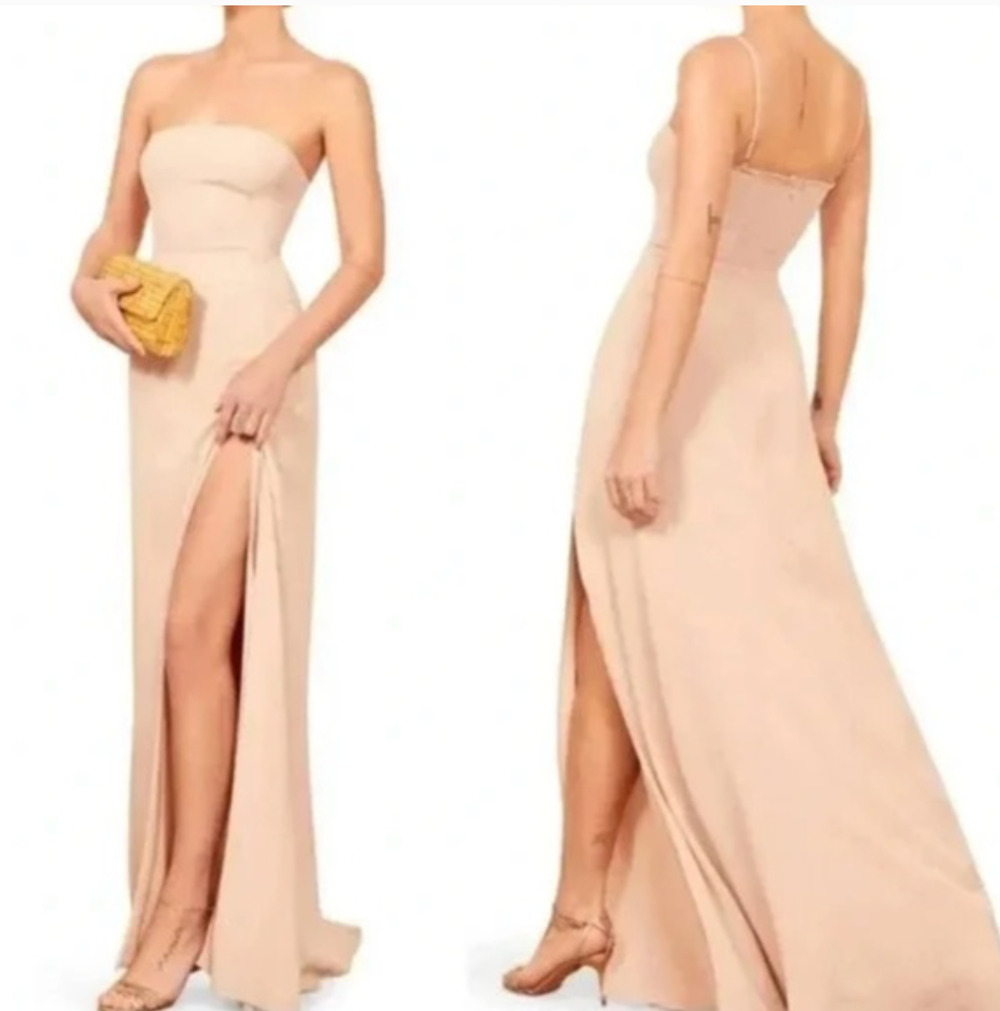 Reformation 6 Ingrid Maxi Dress $378 Strapless Gown Nude Pale Pink Wedding Blush